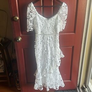 Lulus White Lace Dress